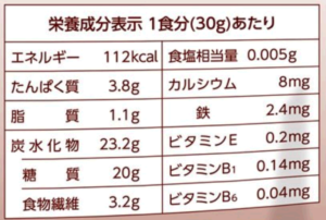 クエーカーオートミールのカロリー